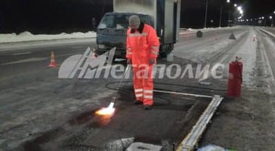 Нанесение дорожной разметки